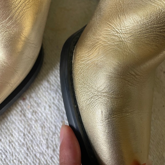 Jeffrey Campbell Gold Dagget Western boot! size 7.5 - Picture 6 of 6